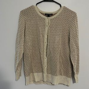 Shimmery gold and tan cardigan